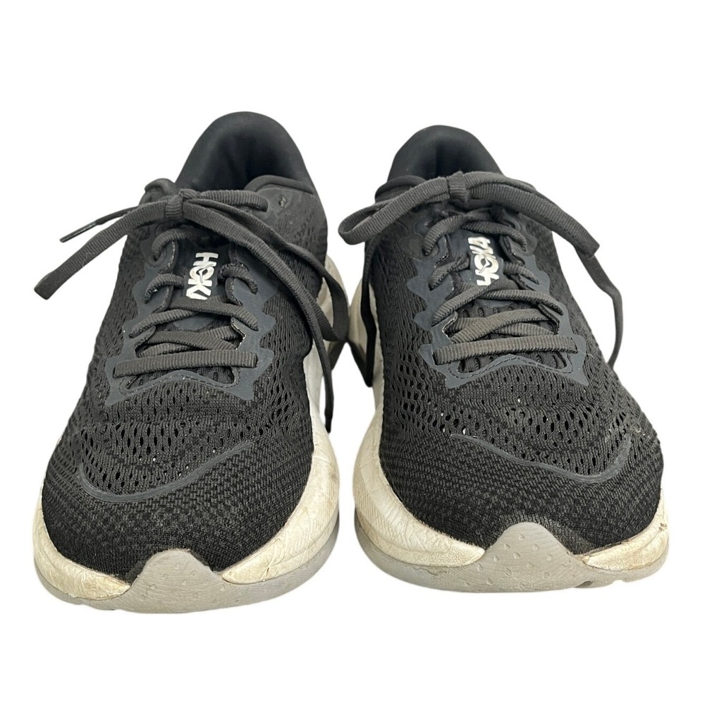 Hoka One One Black White Women's Athletic Running Shoes